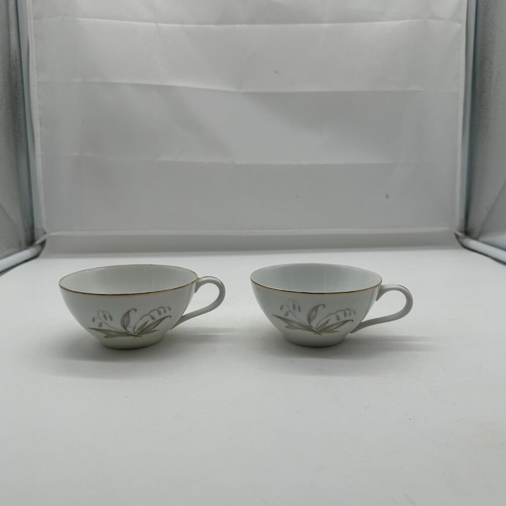 Vintage 2 Kaysons Import Company Golden Rhapsody Flat Cups Mugs Fine China